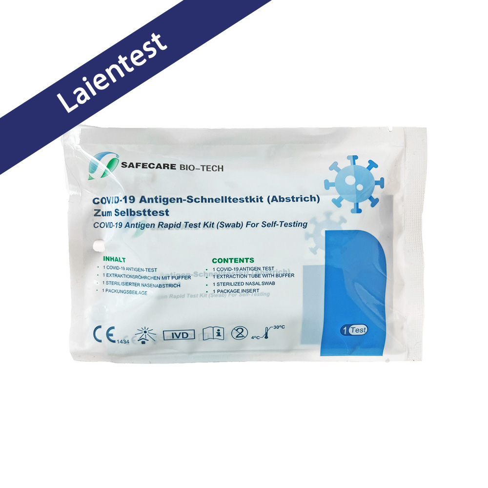 Safecare Bio-Tech SARS-CoV-2 Antigen Selbsttest für zuhause (LAIENTEST)